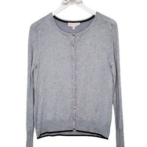 NWT Philosophy Grey Crew Neck Button Down Long Sleeve Lightweight Cardigan Sz M